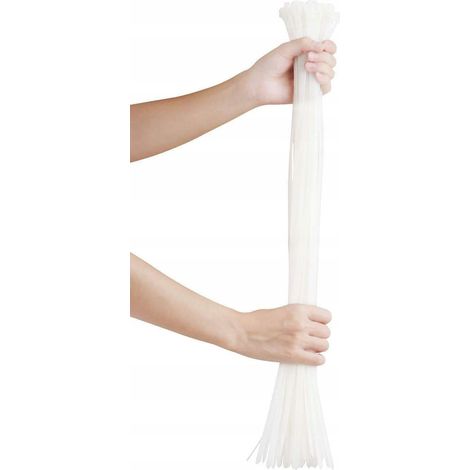 Nylon-Kabelbinder, 45 cm, weiß, 100 Stück (1/3)