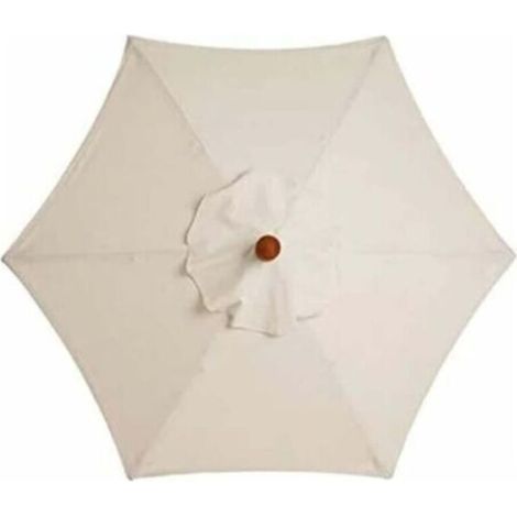 Parapluie de cour extérieur, housse de rechange pour parasol à 6 os, 3 m, imperméable, Protection UV, blanc
