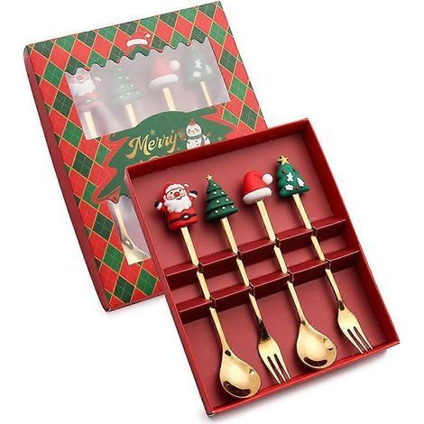 Ensemble de vaisselle de Noël (cuillère et fourchette) - Service de table BAs présenté (1/5)