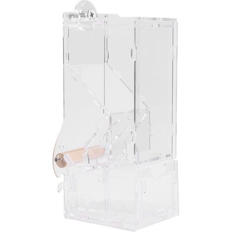 Jeffergarden 1Pc nouveau à la mode acrylique oiseaux de compagnie graines distributeur de nourriture Cage jouet Transparent (1/5)