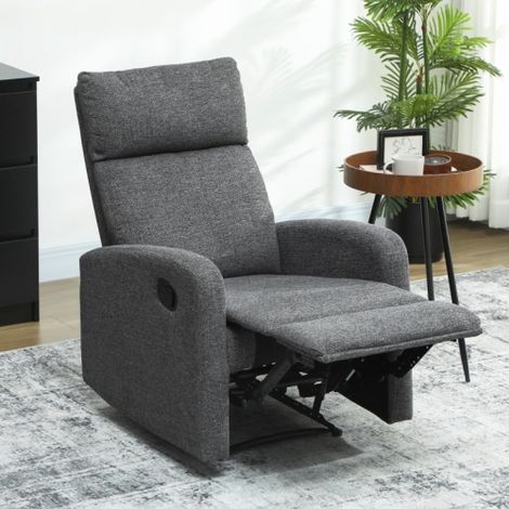Fauteuil inclinable ajustable siège relaxation repose jambes ajustable gris (1/5)