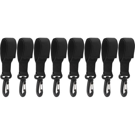 Set mit 8 Kajakpaddel-Befestigungsgurten aus Nylon und Kunststoff, mit Haken und tragbarer Halterung für Boot oder Kajak. (1/4)