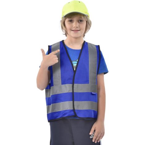 Gilet de sécurité enfant réfléchissant bleu 2-5 ans (1/5)
