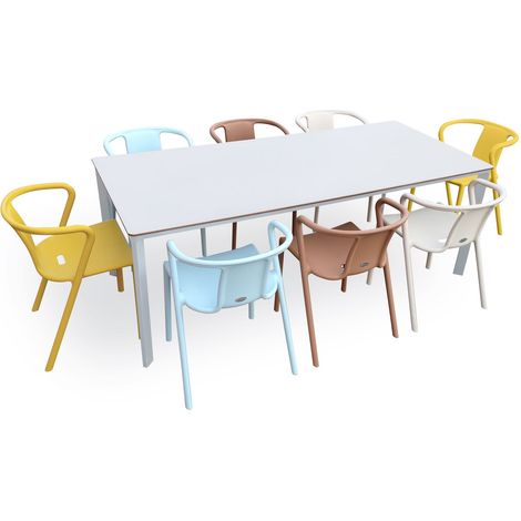 MEET - Set da pranzo da giardino 8 posti in alluminio - CITY GARDEN