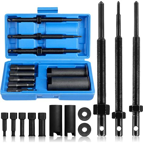 Kit estrattore cuscinetti interni per motociclette, 12 utensili estrattori cuscinetti da 9-23 mm, set estrattore cuscinetti interni con clip aperte di 5 misure (1/5)