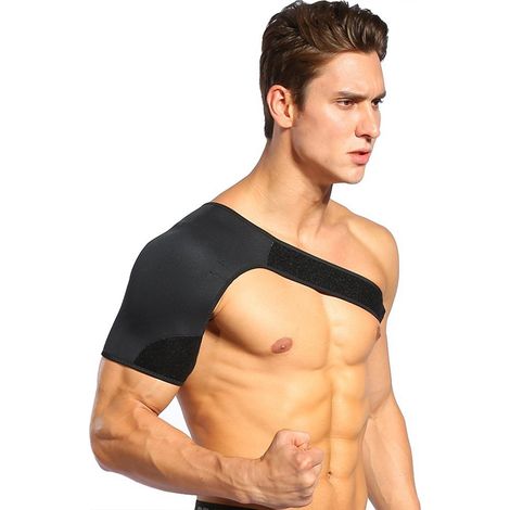 Sangle d'épaule homme droit respirant réglable pour soutien douleur (1/5)