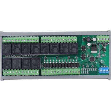 Module relais RS485, 12 canaux, carte électronique RTU avec montage sur rail DIN, composants de contrôle industriel, 12 V (1/4)
