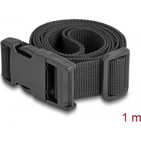 Delock Correa de equipaje ajustable de 1,5 m negra