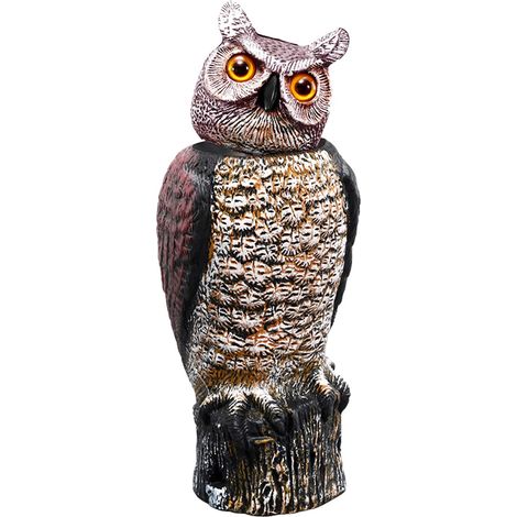 Statue de hibou factice peinte la main avec tte (1/5)