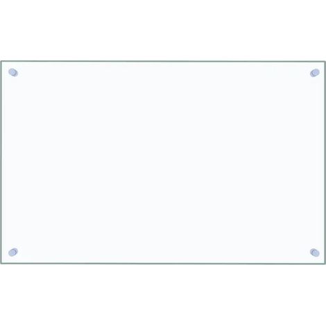 Elegante protector antisalpicaduras de cocina de diseño moderno 80 x 50 cm fácil de limpiar fabricado en vidrio templado transparente 020046332 (1/5)