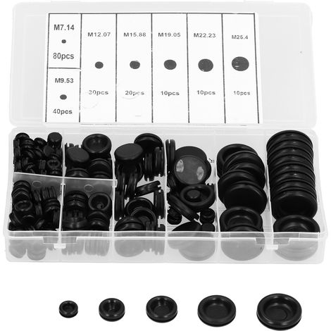 Kit 200 pièces rondelles caoutchouc, passe-fils étanche ignifuge isolant, protection câbles 7-25 mm, joints anti-poussière (1/5)