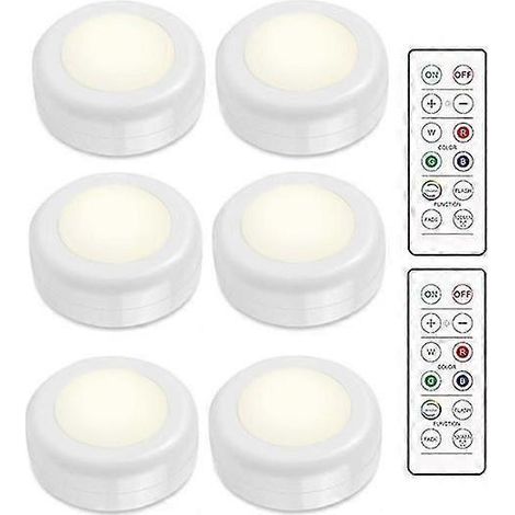 Pack de spots LED INF - 6 spots élégants avec 2 télécommandes pratiques (1/5)