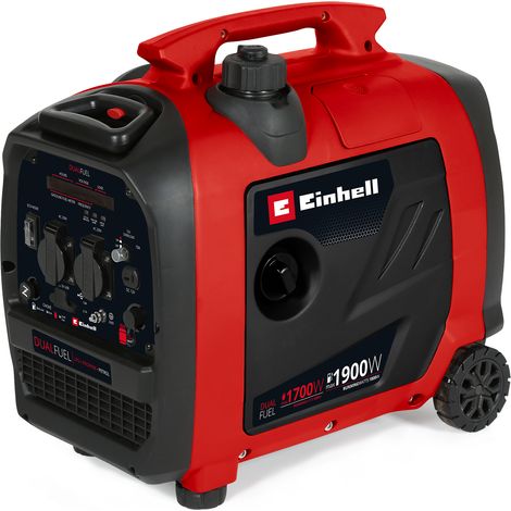 Einhell Stromerzeuger (Benzin/Gas) TE-IG 1900 DF (1800/1600 W Dauerleistung, max. 1900/1700 W, 4,2 L Tank, Inverter, 4-Takt-Motor, 2x 230 V, 2x USB-Anschluss, 1x 12 V)