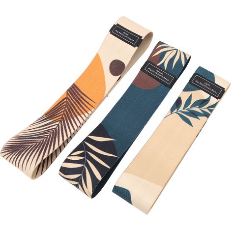 Bandes élastiques de résistance pour exercices (lot de 3) : bandes antidérapantes haute résilience pour femmes et hommes. (1/5)