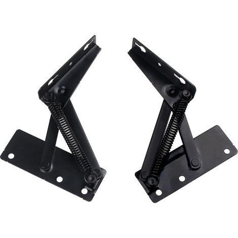 Support de levage pliable à 80 degrés ,1 paire de charnières à ressort robustes largement utilisées dans les meubles pliants, les bancs, les coffres à jouets, les charnières de support de rangement (1/4)
