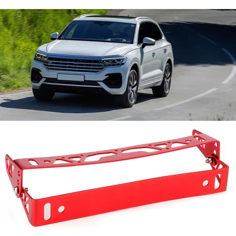 Support de plaque d'immatriculation universel réglable en alliage d'aluminium pour voiture (1/4)