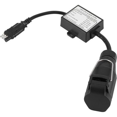 Dailygoody，Convertidor de luces para remolque，Adaptador de enchufe，De 4 pines a 13 pines，Apto para vehículos (1/5)