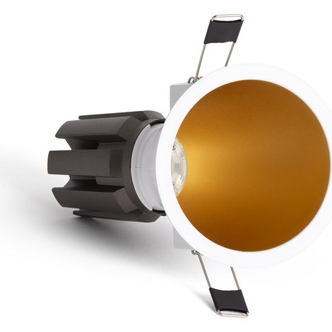 Foco Downlight LED 9W / 12W Cónico inclinación 20º Areni Corte Ø 85 mm 2700K Dorado Blanco Cálido 12 W (1/5)