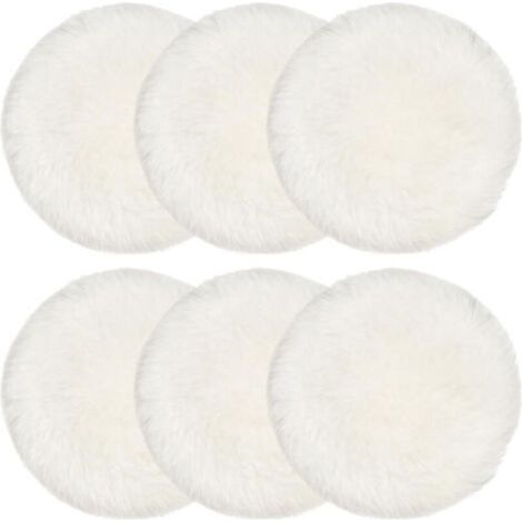 Set di 6 dischi lucidanti in lana da 125 mm, cappucci lucidanti per levigatrici roto-orbitali, per pavimenti in sughero.