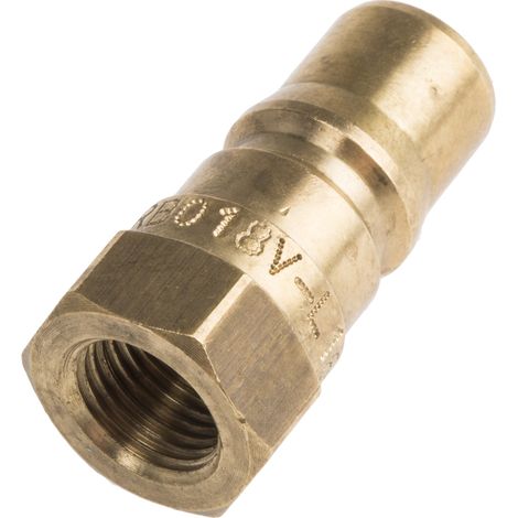 Raccord hydraulique rapide RS PRO, Mâle en Laiton 1/8pouces ( Prix pour 1 ) (1/2)