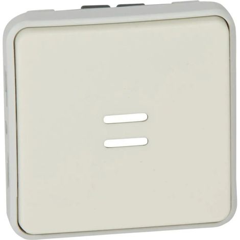 Legrand 069632 - Poussoir NO Lumineux PROG PLEXO COMPOSABLE BLANC - 10 A (1/2)