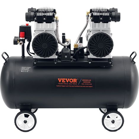 Compresseur d'air 20 gallons, réservoir en acier, 4CV, 10,6 CFM à 90 PSI, sans huile, 125 PSI max, 78 dB silencieux, portable, pour réparation auto, gonflage, peinture (1/5)