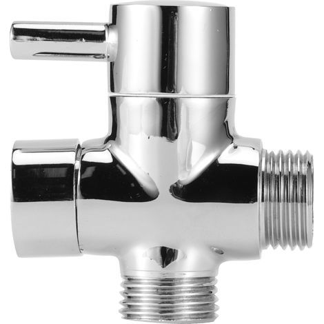 Robinet 3 voies de dérivation pour douchette et pommeau fixe, raccord G1/2 séparateur d'eau, pièce de salle de bains (1/5)