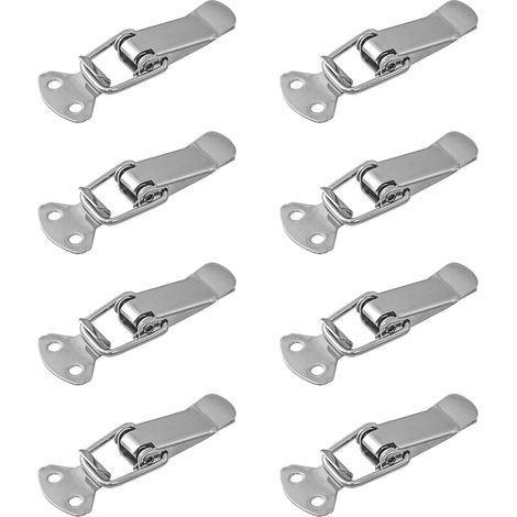 8 pièces fermeture à levier à ressort, loquet bascule en acier inoxydable pour coffre à outils, tiroir, armoire. (1/5)