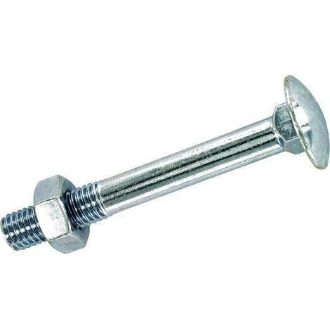 Boulons Tête Ronde Collet Carré Acier Zingué 8x80 - INVENTIV