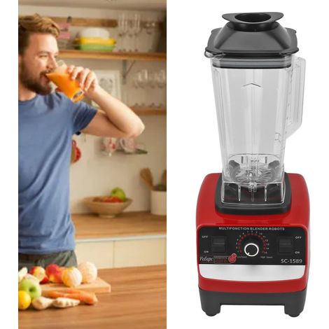 Procesador de alimentos multifuncional de 4500 W, 2 l, 15 velocidades, con 6 cuchillas de acero inoxidable para carne, fruta y cubitos de hielo. (1/5)