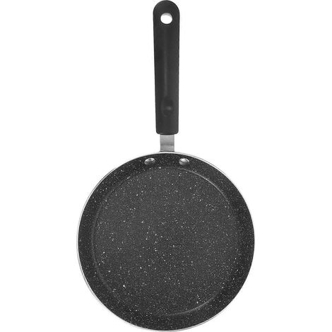 Stück robuste Bratpfanne aus Aluminiumlegierung, Haushaltsbratpfanne mit einem Griff-37.2X21.5CM-Black (1/5)