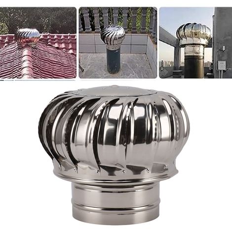 Chapeau de cheminée en acier inoxydable, couvercle de pot, cache-conduit de cheminée, chapeau de cheminée supérieur avec fixations, produit fini épais type 150 (1/5)
