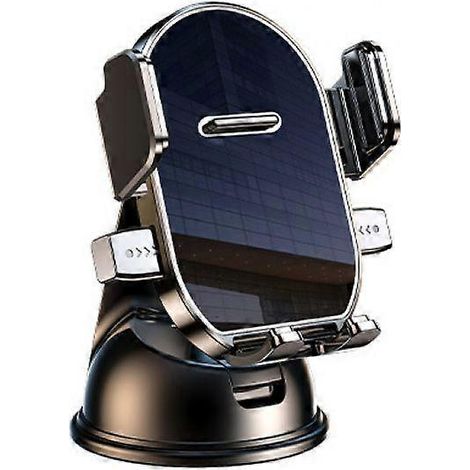 Support de téléphone de voiture rotatif à 360 degrés, fixation universelle pour tableau de bord avec ventouse et clip pour grille d'aération pour smartphones (1/5)