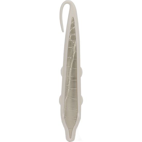 Peine con forma de lengua de gato Toivize, cepillo para mascotas que imita la lengua de un gato, para el cuidado diario del pelaje de tu gato (blanco y dorado) (1/5)