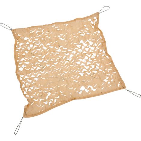 Filet de Camouflage Anti-Drone Beige – Filet d'Ombrage Extérieur UV pour Entraînement Militaire et Décoration Thématique Sable