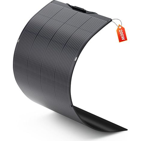 Flexible Solar Panel 200W ETFE Photovoltaic Solar Module, for Roof RV Motorhome Boat Cabin Van Uneven Surfaces ALLPOWERS SF100 (1/5)