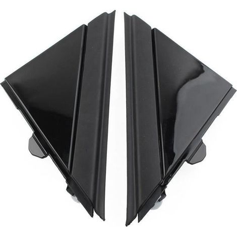 Panel de espejo decorativo triangular negro brillante - para Fiat 500 2012-2019 (1/4)