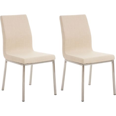 2er Set Esszimmerstühle Colmar Stoff creme (1/5)