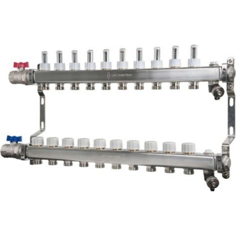 John Guest Speedfit UFH Euroconus Manifold BVAL 10 Port JGUFHMAN10E For Heating