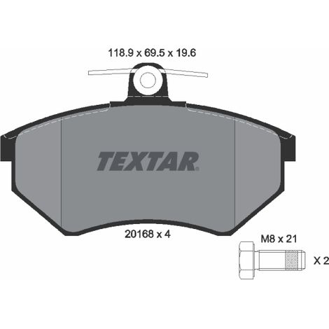 Kit de plaquettes de frein, frein à disque Textar 2016804 AUDI 357698151B