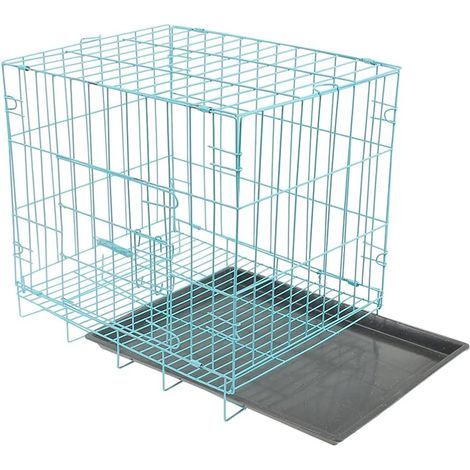Universeller, faltbarer Indoor-Käfig für kleine und mittelgroße Hunde, Kaninchen und Katzen, tragbares Haustiernest (blau) (1/5)