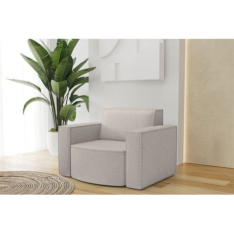 Sessel Designersessel PALMA in Stoff Ascot Pearl (1/2)