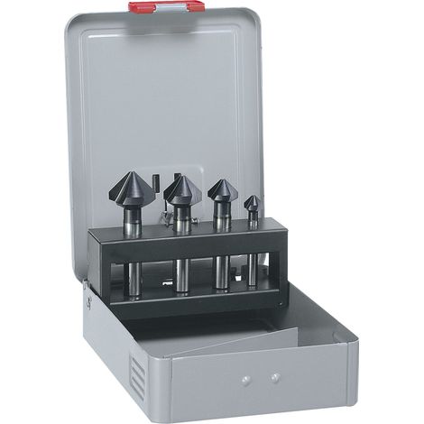 MAYKESTAG Kegelsenker-Satz DIN335C Z=3 HSS Co5 ALUNIT ungleiche Schneide 4tlg. (1/5)
