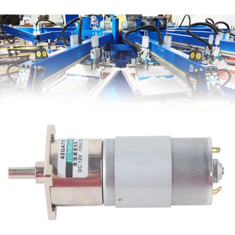 12-V-Gleichstrom-Miniatur-Getriebemotor mit Halterung XD-42GA755+, langsam laufender, reversibler Getriebemotor, 100 U/min (1/5)