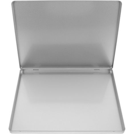Boîtes de rangement avec couvercle – Boîte de rangement en métal robuste A4 avec couvercle – Rangement polyvalent pour documents, photos et reçus (1/5)