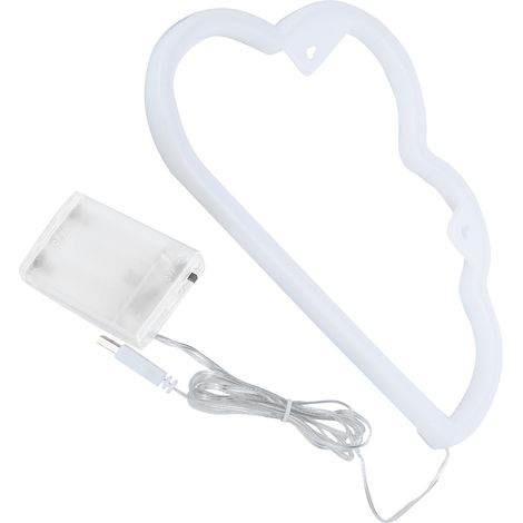 Lumières décoratives LED pour fêtes à domicile, bars, chambres et autres pièces, avec des néons en forme de nuage et une lumière bleue à double usage alimentée par USB. (1/5)