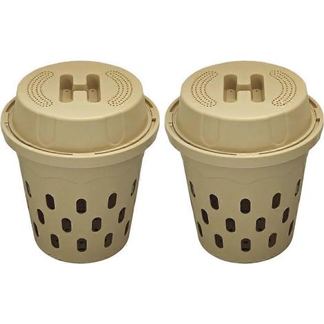 2-Pack Inground Worm Composter, Outdoor Worm Farm, Worm Compost Bin for Garden Beds & Home Use, Vermicomposting Bin (1/5)