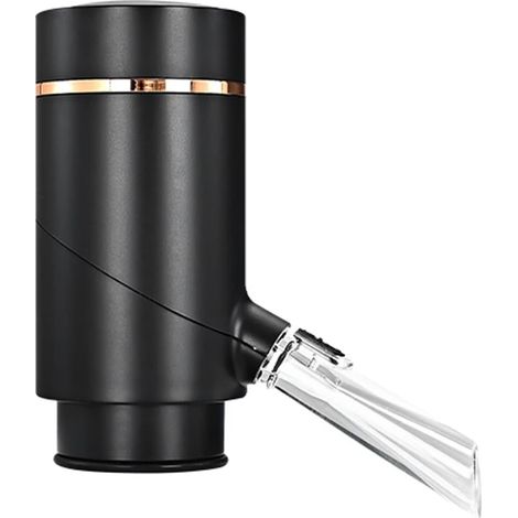 Carafe à vin électrique (noire) à piles, aérateur et distributeur de vin, acier inoxydable, nouveauté 2021 (1/5)
