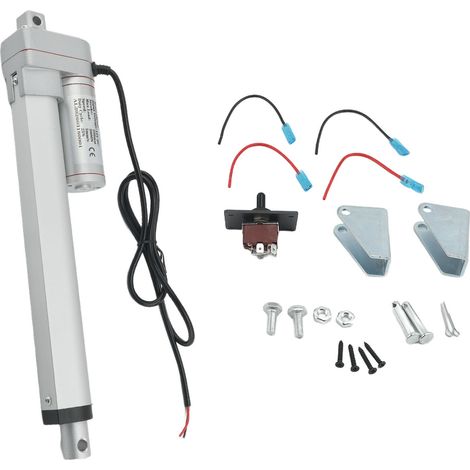 Kit actionneur et interrupteur électrique, moteur à courant continu, perche télescopique 3000 N, petit mouvement linéaire pour système de levage d'ouvre-porte automatique, course de 200 mm/8 pouces (1/5)