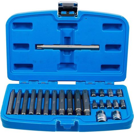 Jeu d Embouts 22 pcs 10 mm (3/8) - Profil Cannelé pour Ribe - Polyvalence et Précision, Acier - D-Work (1/5)